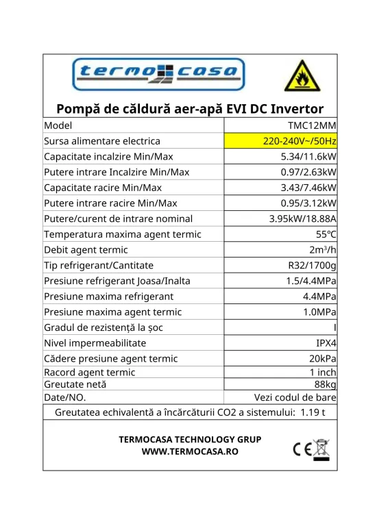 pompa de caldura monobloc aer apa