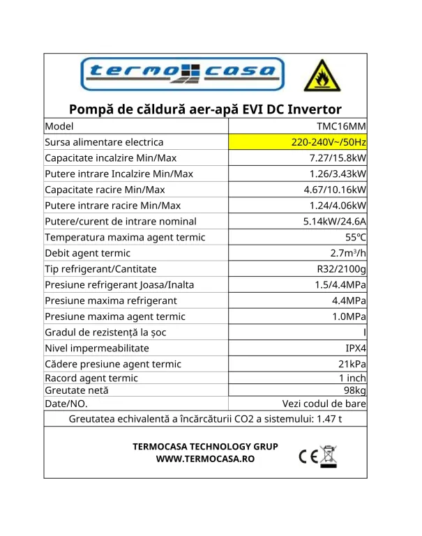 pompa de caldura monobloc aer apa