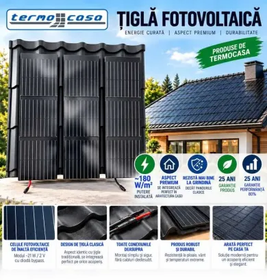 Țiglă fotovoltaică clasică TERMOCASA